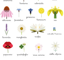 Fotografia di Poster di stoffa medio: fiori