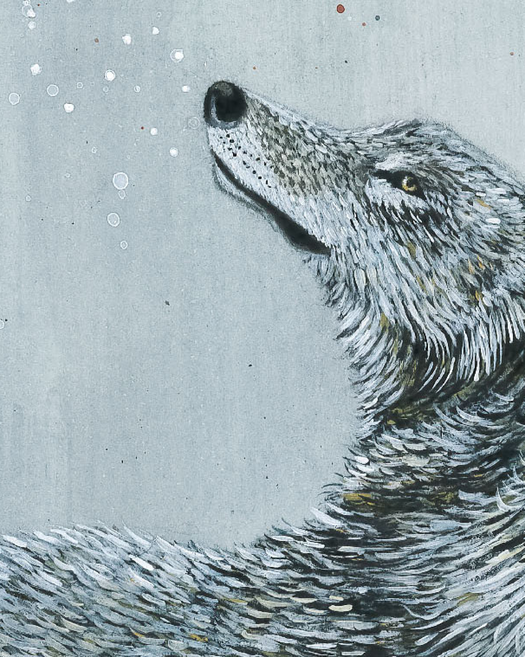 Drappo Illustrato: Il Lupo e la Neve