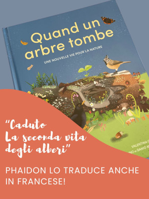 Copertina evento  "Caduto. La seconda vita degli alberi". Phaidon lo traduce anche in francese!