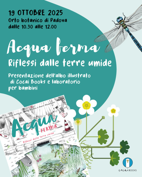 Copertina evento  19 ottobre 2025 Cocai Books all'Orto botanico di Padova